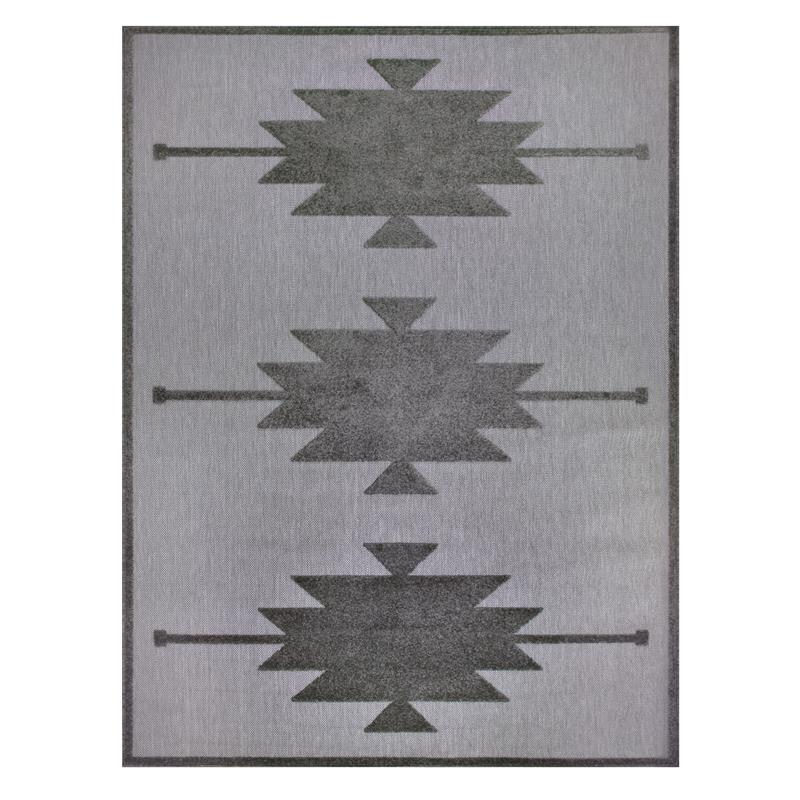 Leick Home 596676 Tegan Southwestern Indoor Outdoor Area Rug Rectangle 5'3