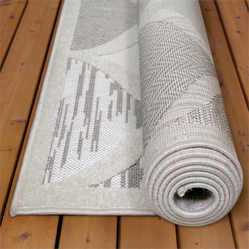 Leick Home 596551 Laurus Quatrefoil Indoor Outdoor Area Rug Rectangle 3'x5'