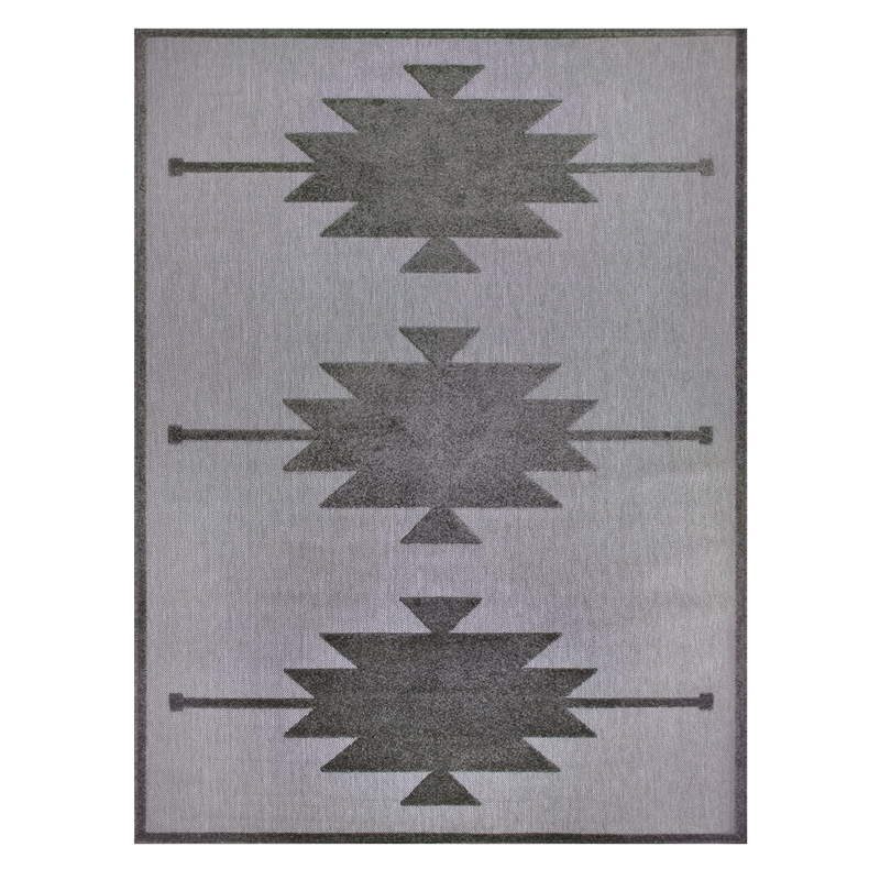 Leick Home 596700 Tegan Southwestern Indoor Outdoor Area Rug Rectangle 7'10