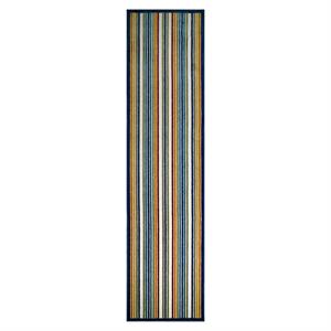 leick home 595009 blithe colorful line indoor outdoor area rug runner 2'x8'