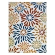 Leick Home 595405 Beam Flower Indoor Outdoor Area Rug Rectangle 5'3