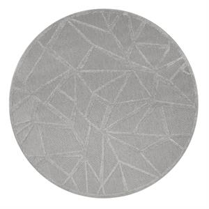 leick home 595645 vennor geometric indoor outdoor area rug round 5'3