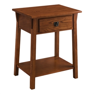 Leick Home Mission Traditional Solid Wood End Table in Rust (Set of 2)