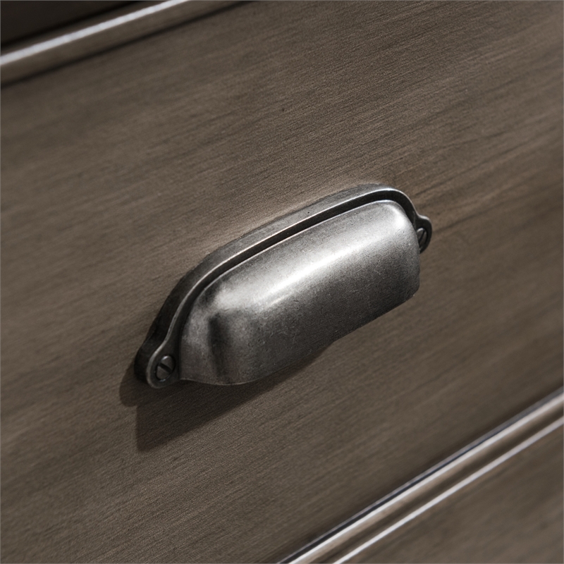 Leick Home Laurent Traditional Wood Nightstand in Gray (Set of 2)