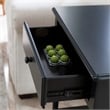 Leick Home Coastal Traditional Wood Nightstand in Black (Set of 2)