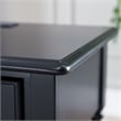 Leick Home Coastal Traditional Wood Nightstand in Black (Set of 2)