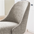 Leick Home Barrelback Metal Dining Chair in Gray/Espresso (Set of 2)