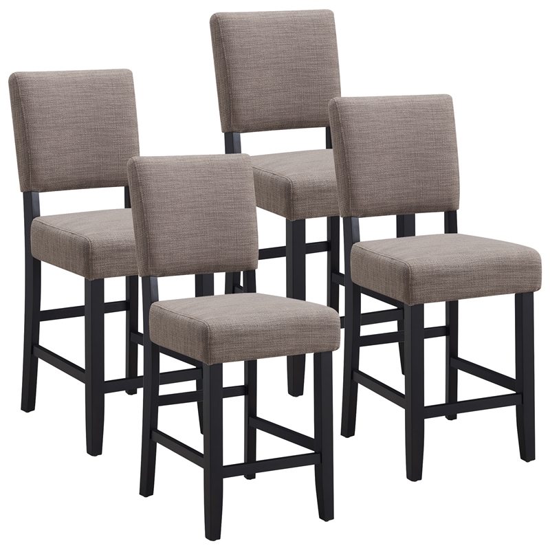 Design House Metal Counter Stool in Gray-Set of 4