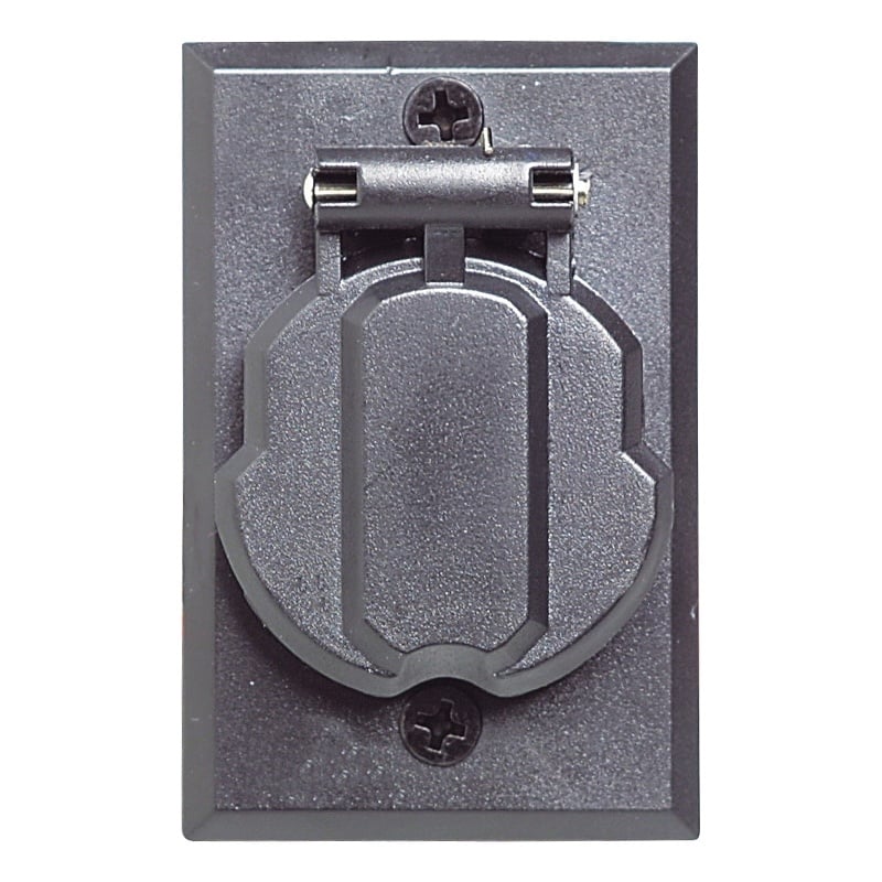 Design House Black Replacement Plastic Electrical Outlet for Lamp Posts in Black