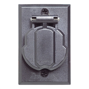Design House Black Replacement Plastic Electrical Outlet for Lamp Posts in Black