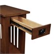 Leick Furniture Mission Wood End Table in Medium Oak Brown