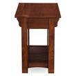 Leick Furniture Mission Oak Chairside Table with Storage Drawer and Shelf
