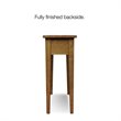 Leick Furniture Bin Pull Narrow Wood End Table in Candleglow Brown Finish