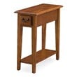 Leick Furniture Chairside Wood End Table in Medium Oak Finish