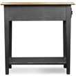 Leick Furniture Chairside Wood End Table in Slate Black Finish