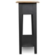 Leick Furniture Chairside Wood End Table in Slate Black Finish