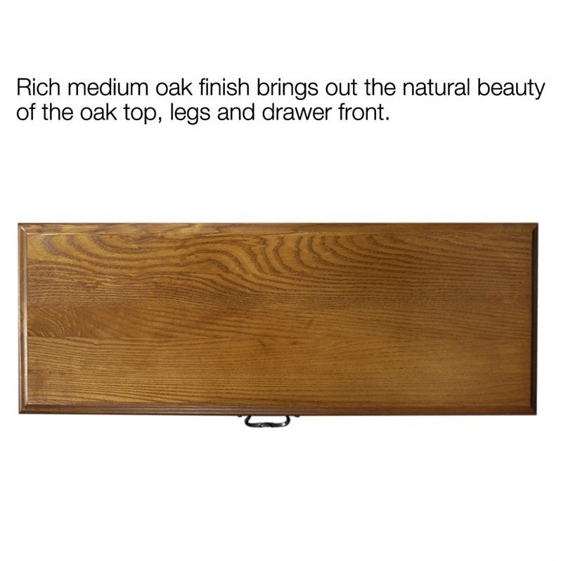 Leick Furniture Wave Console Table In, Leick Demilune Hall Console Table Medium Oak