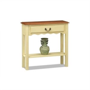 leick furniture wave console table in ivory finish