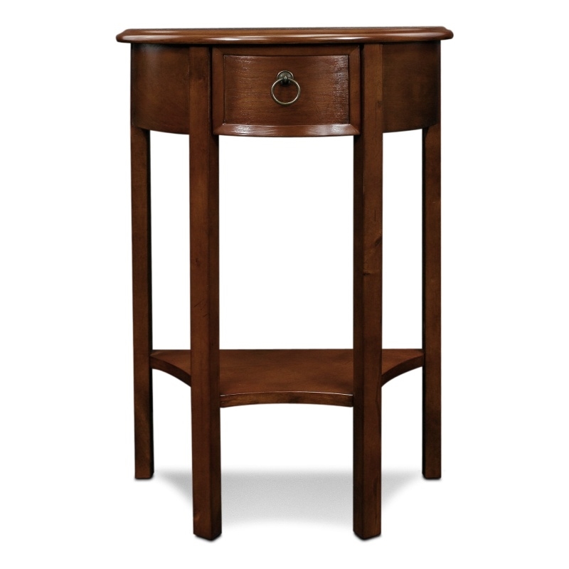 Leick Furniture Demilune Wood Hall Stand in Bronze