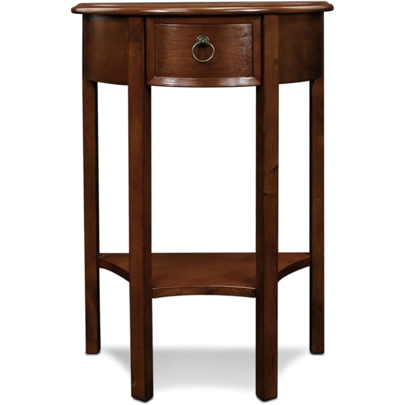 Leick Furniture Demilune Wood Hall Stand in Bronze
