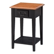 Leick Furniture Shaker Wood Square End Table in Slate Black
