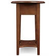 Leick Furniture Wood Oval End Table in Medium Oak Wood