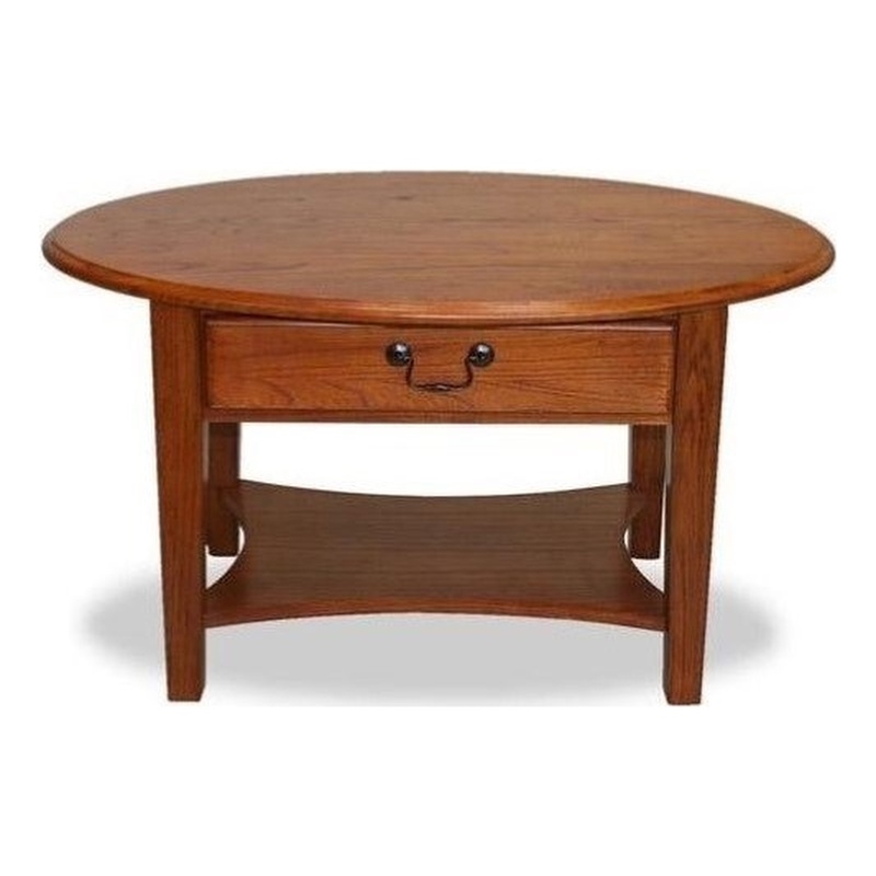 Leick Furniture Shaker Oval Coffee, Leick Demilune Hall Console Table Medium Oak