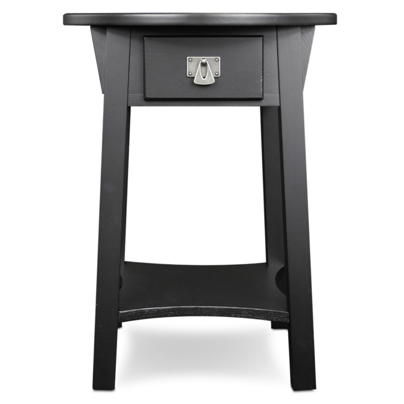 Leick Furniture Solid Wood Anyplace Side Table in Slate Black
