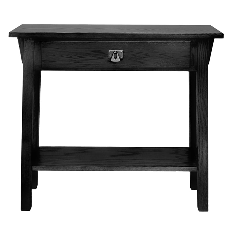 Leick Furniture Wood Mission Console Table in Slate Black