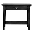 Leick Furniture Wood Mission Console Table in Slate Black