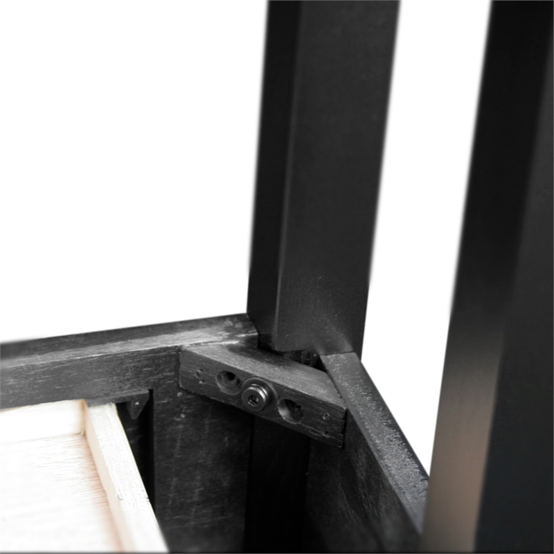 Leick Furniture Wood Mission Console Table in Slate Black