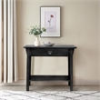 Leick Furniture Wood Mission Console Table in Slate Black