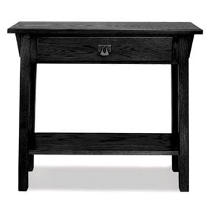 leick furniture mission console table in slate black