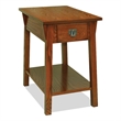 Leick Furniture Wood Mission Chairside End Table in Russet Brown