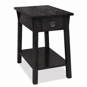 leick furniture mission chairside end table in slate