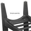 Leick Furniture Wood Mission Wine Stand with Storage Drawers in Black