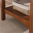 Leick Furniture Mission Two Drawer Storage Wood Coffee Table in Russet