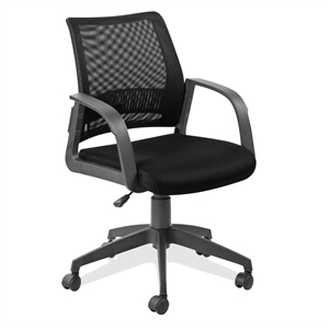 Leick Furniture Mesh Back Adjustable Height Office Chair in Black