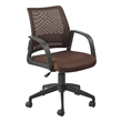 Leick Furniture Mesh Fabric Back Office Chair in Deep Brown Finish