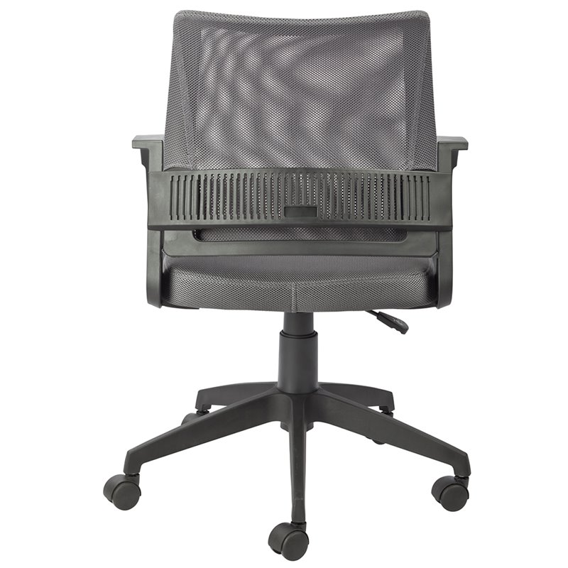 Leick Furniture Mesh Back Adjustable Height Office Chair in Gray