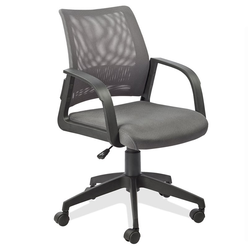 Leick Furniture Mesh Back Adjustable Height Office Chair in Gray