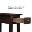 Leick Furniture Wood Chairside-Recliner End Table in a Chocolate Oak Finish