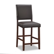 Leick Favorite Finds Wood Upholstered Back Counter Stool Set in Cappuccino