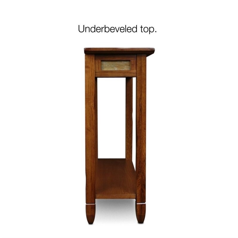 Leick Furniture Rustic Slate Hall Stand in a Rustic Oak Finish 10059