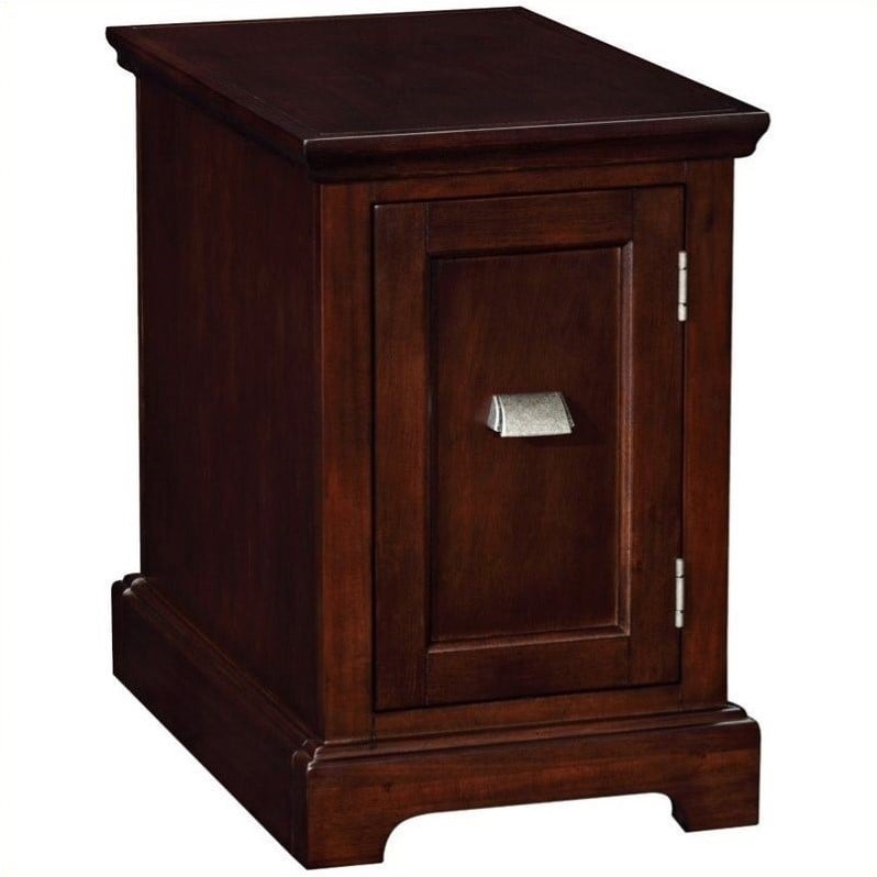 Leick Furniture End Table Printer Stand In A Chocolate Cherry