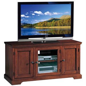 leick furniture westwood tv stand in brown cherry