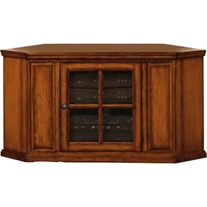 Leick Furniture 46&quot Corner TV Stand in Burnished Oak Finish
