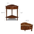 Leick Favorite Finds Wood Corner Table in Russet/Mahogany