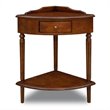 Leick Favorite Finds Wood Corner Table in Russet/Mahogany