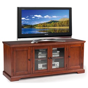 leick furniture westwood tv stand in brown cherry